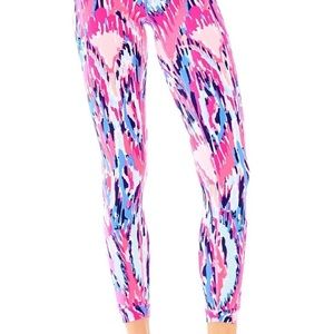 Lily Pulitzer Luxletic Weekender Caille Leggings Pink Multicolor S